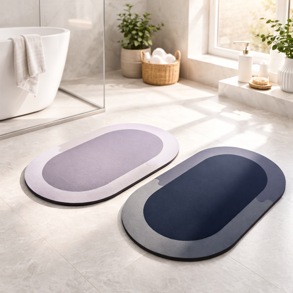 Tapete de Banheiro Super Absorvente com Secagem Rápida e Base Antiderrapante | Casa Vibe Decor