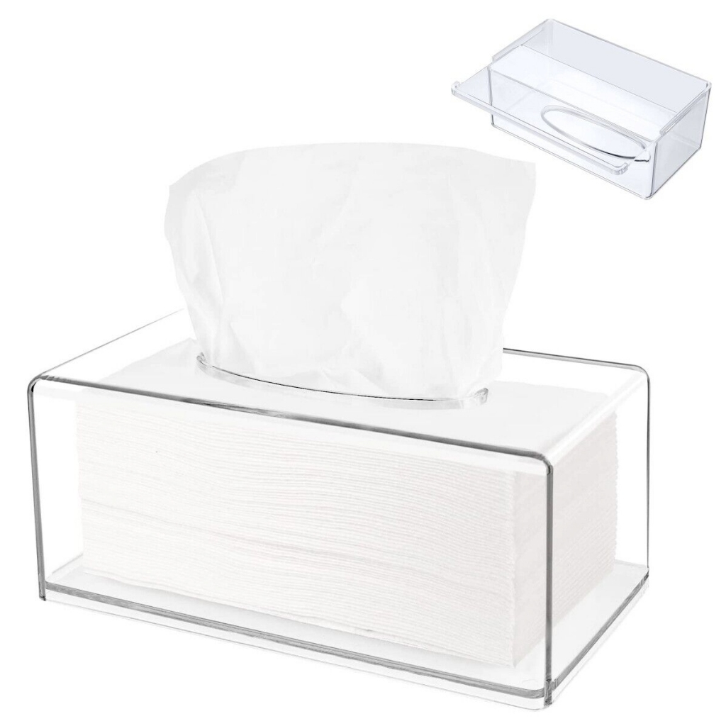 Caixa Porta Lenços Acrílica Transparente Premium – Organização Elegante para Banheiro, Sala e Escritório