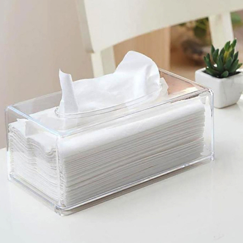 Caixa Porta Lenços Acrílica Transparente Premium – Organização Elegante para Banheiro, Sala e Escritório